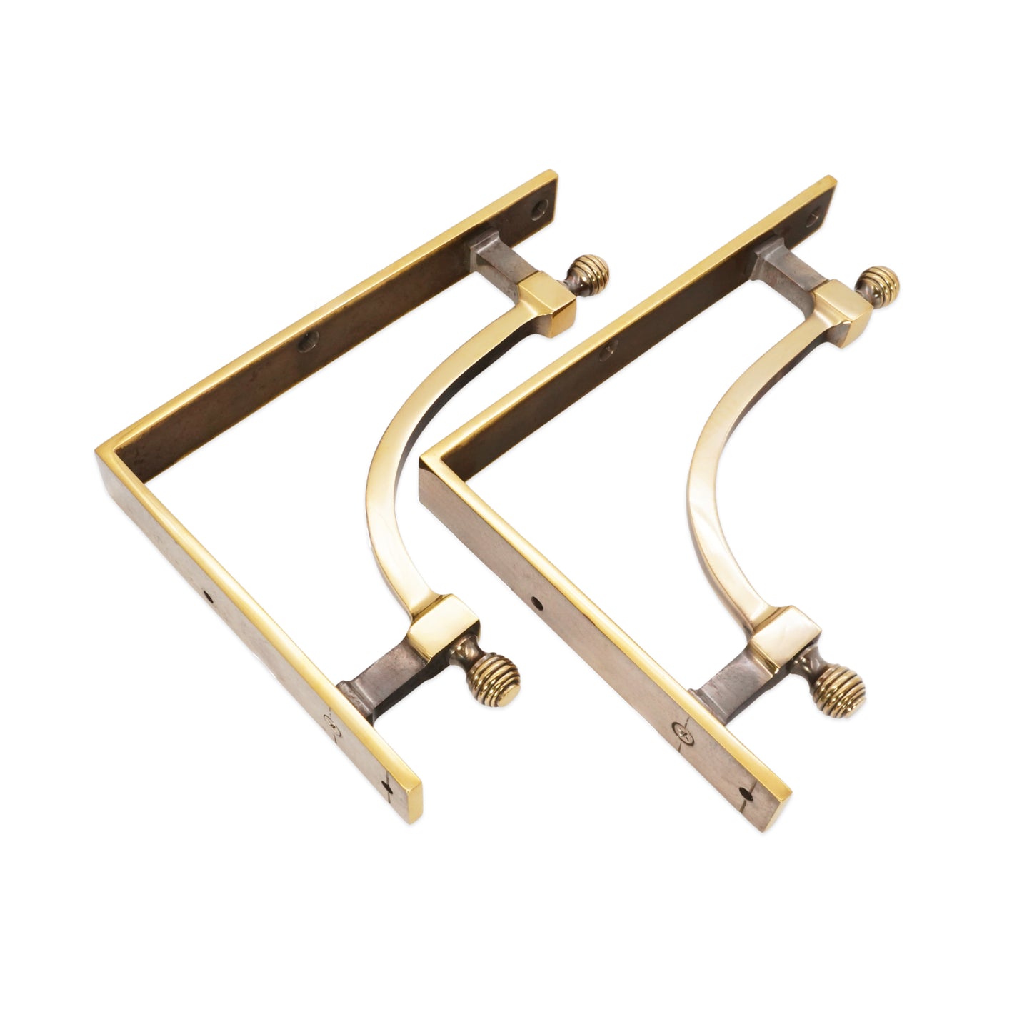 Beehive Large Shelf Bracket Aged Brass