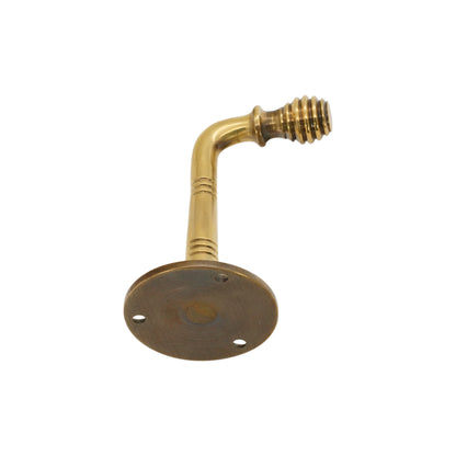 Kleiner Kleiderhaken in Bienenkorbform, Messing, Antik-Optik