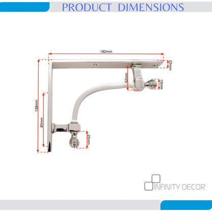 Beehive Medium Shelf Bracket Polished Nickel