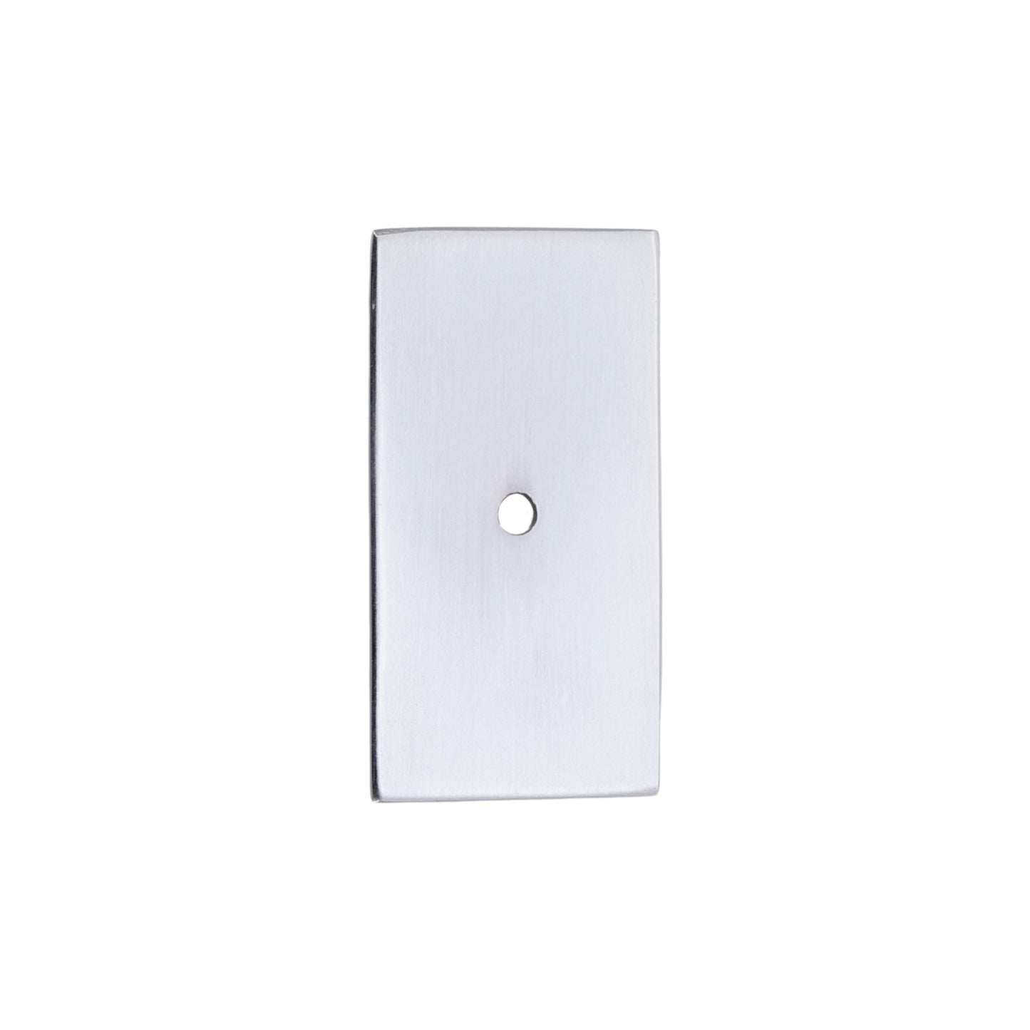 Rectangle Backplate for Cupboard Knobs Satin Chrome