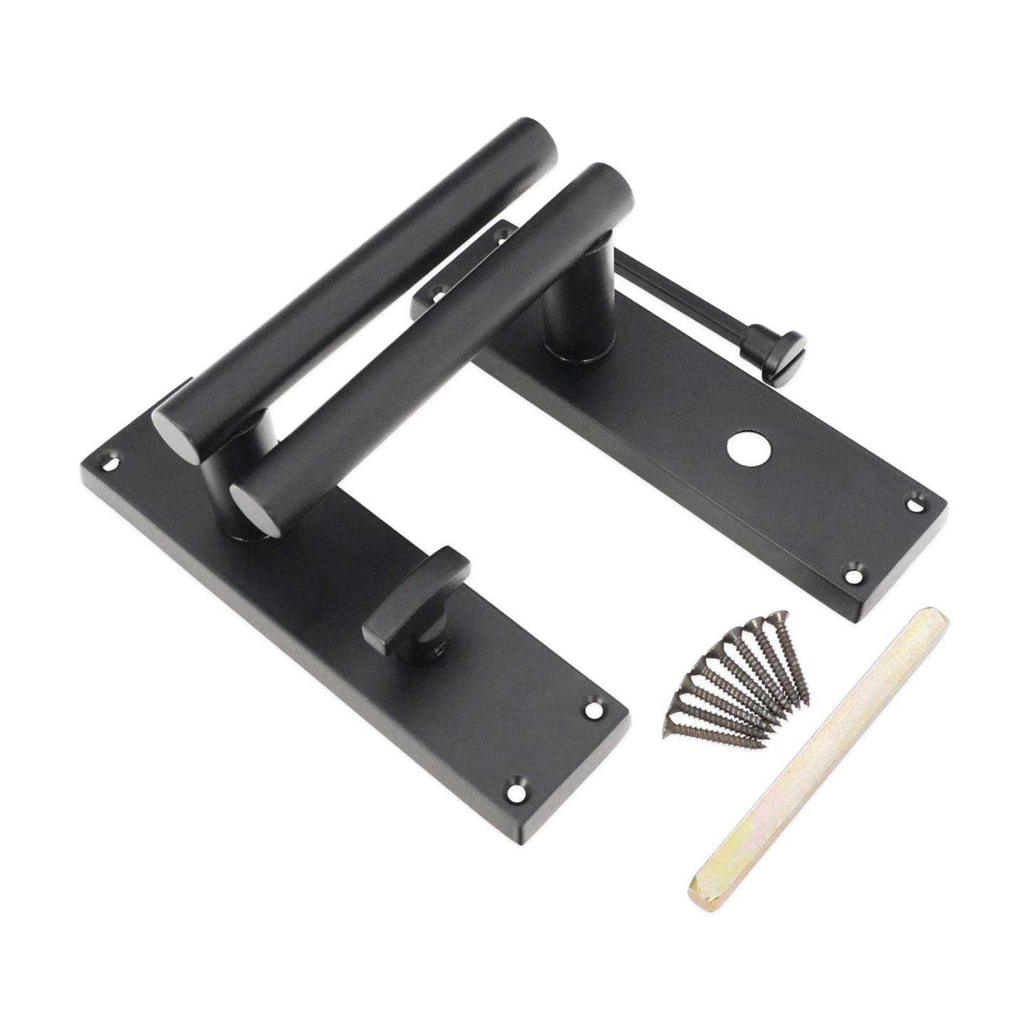 Matt Black Lever on Backplate Bathroom  Home Decor 