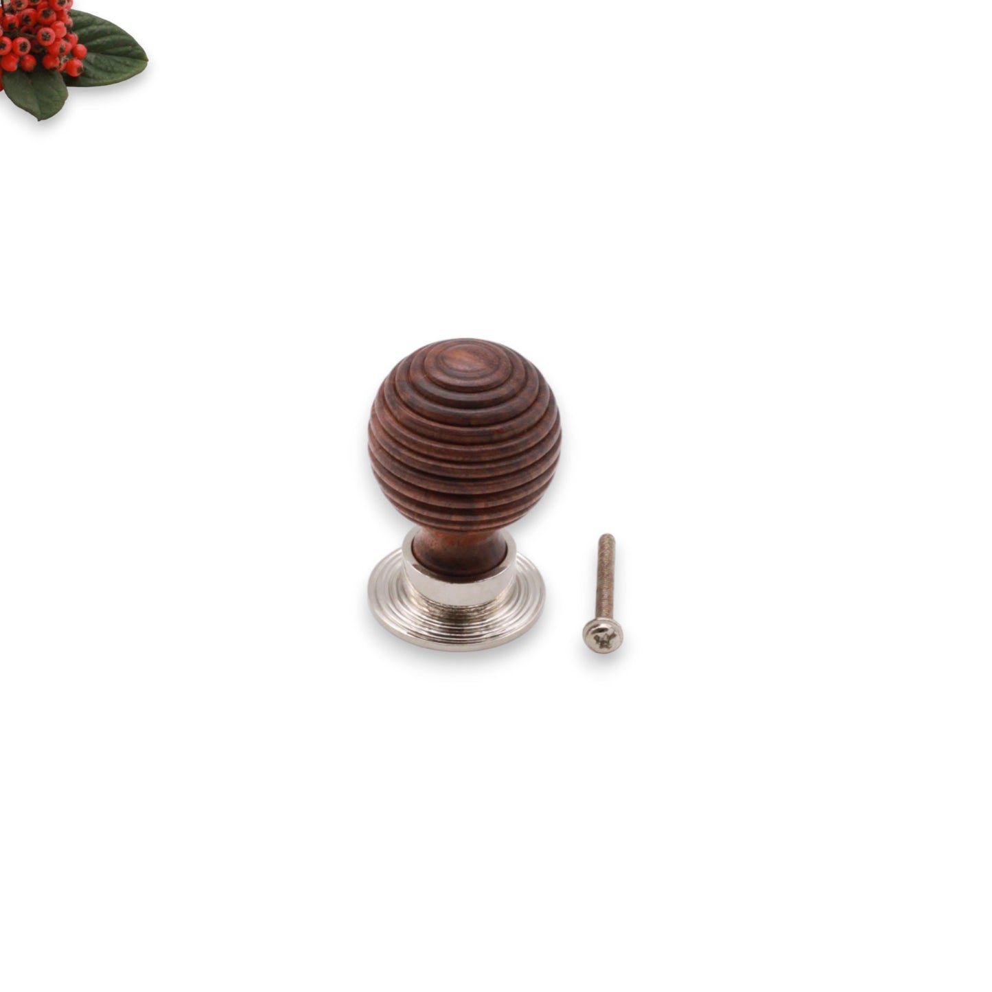 Rosewood Preston Large Cupboard Knob Polished Nickel