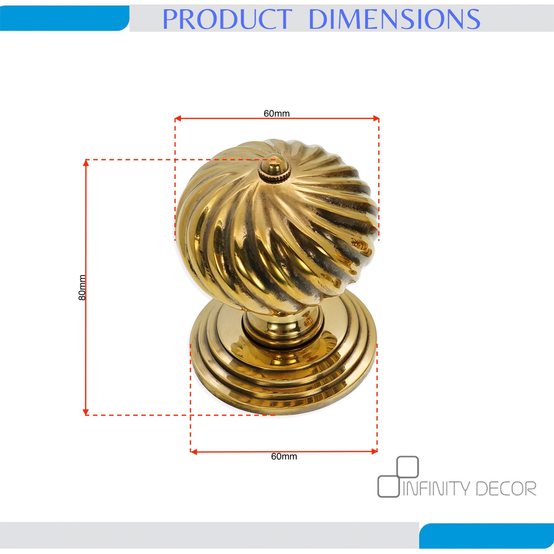 Aged Brass Mortice Door Knob Home Decor 