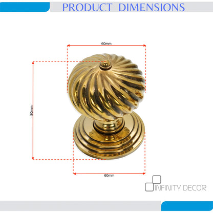 Aged Brass Mortice Door Knob Home Decor 