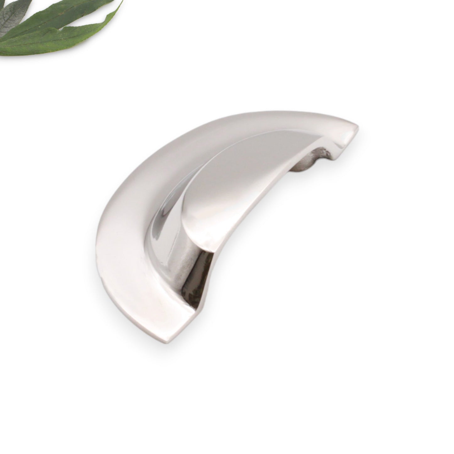 Slim Cup Handle Large Polished Nickel