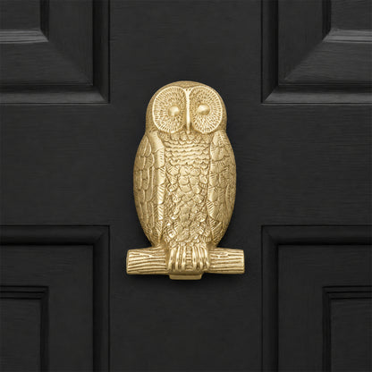 Satin Brass Owl Door Knocker Home Decor