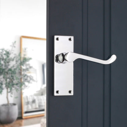 Lever on Backplate Door Handle Home Decor