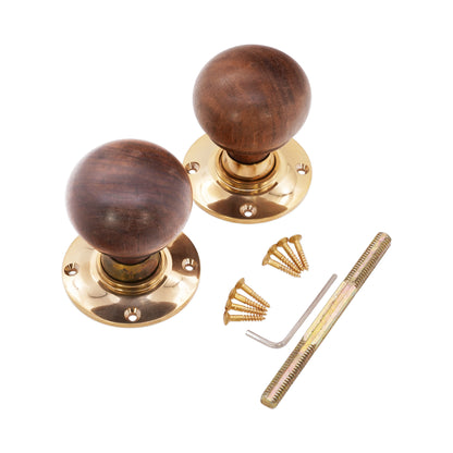 Rosewood Bun Door Knob Home Decor