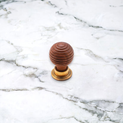 Rosewood Preston Small Cupboard Knob Aged Brass