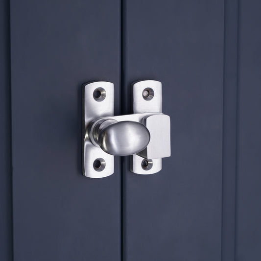 Oval Cupboard Latch Satin Chrome