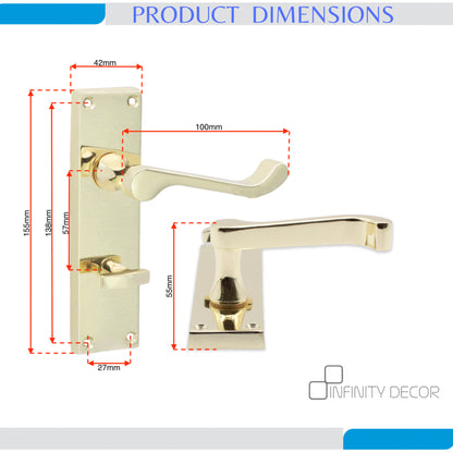 Lever on Backplate Door Handle Home Decor