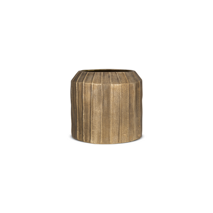 Nabara Cast Aluminium Planter - Antique Brass