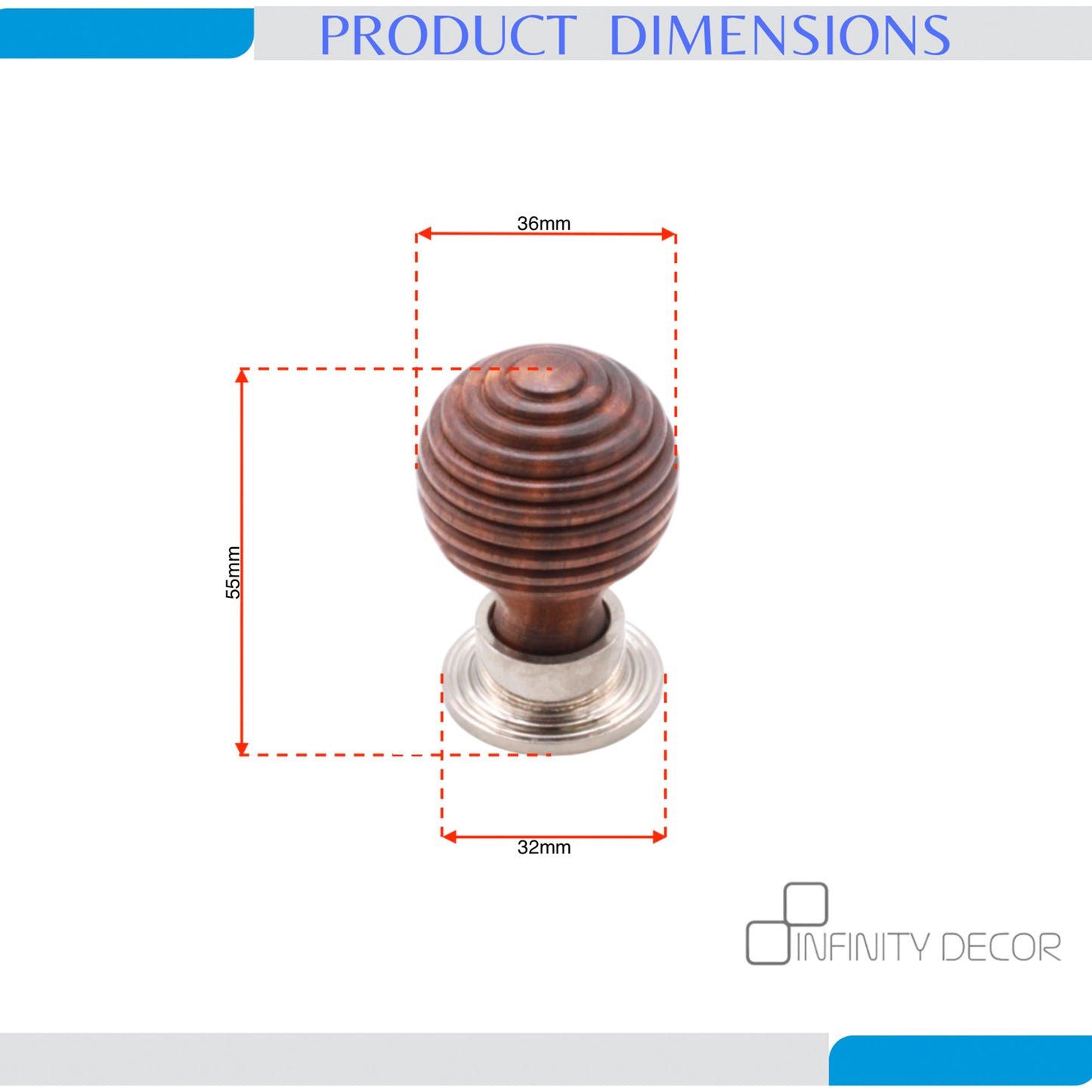 Rosewood Preston kleiner Schrankknopf, poliertes Nickel