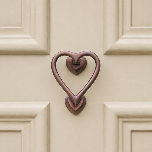 Heurtoir Coeur Bronze Vieilli