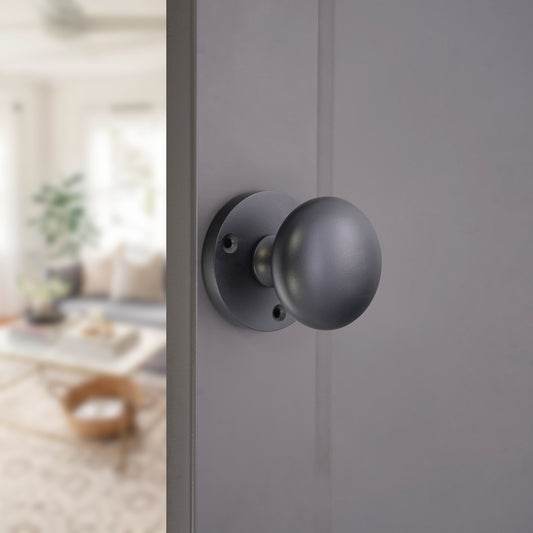 Victorian Door Knob Matt Black