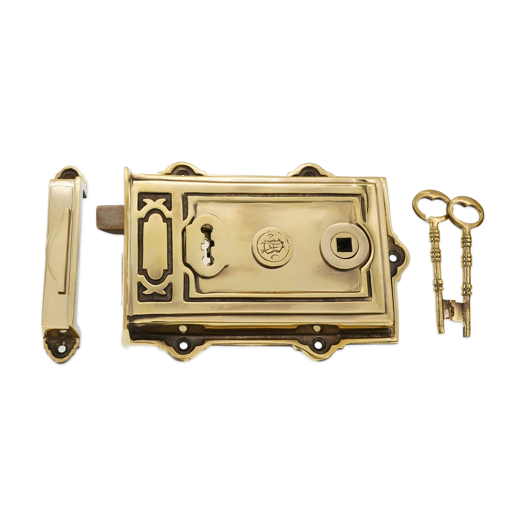 Davenport Rim Lock Aged Brass – Infinity Decor