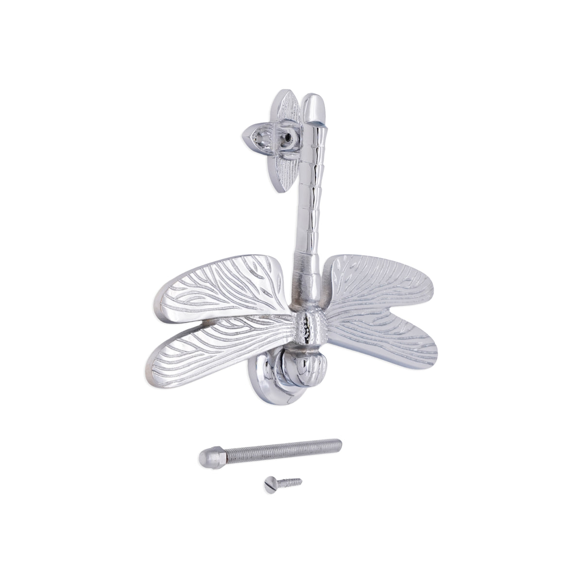 Polished Chrome Dragonfly Door Knocker Home Decor