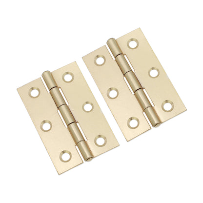 NON CE Mild Steel Butt Hinges - Electro Brass