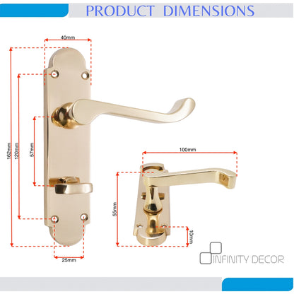 Lever on Backplate Door Handle Home Decor