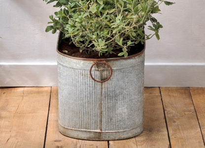 Akasa Trough Planter - Zinc