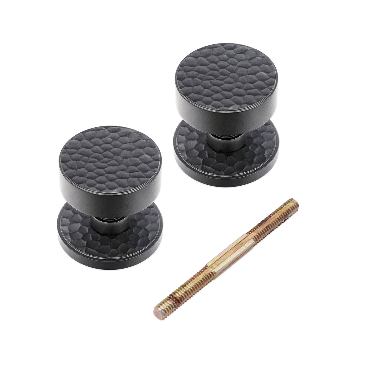 Matt Black Hammered Knurlmond Mortice Door Knob Home Decor