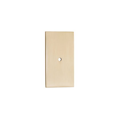 Rectangle Backplate for Cupboard Knobs Polished Brass