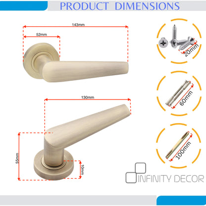 Lever on Rose Door Handle Home Decor