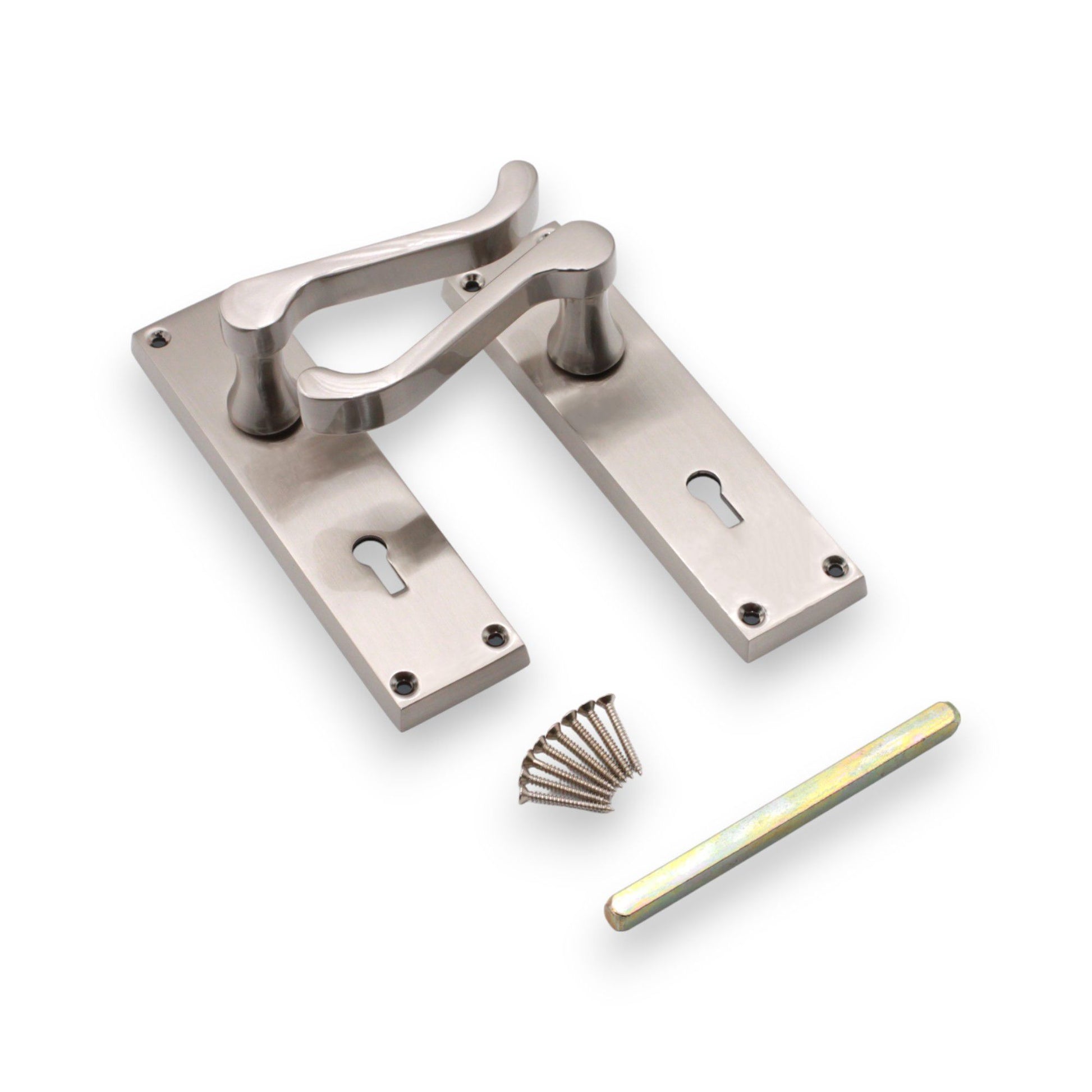 Lever on Backplate Door Handle Home Decor