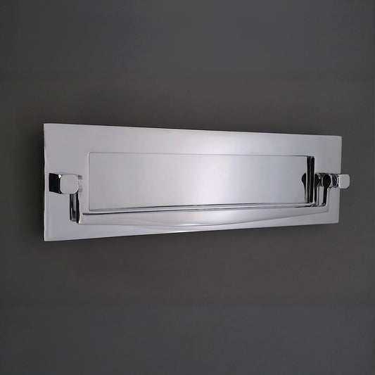 Plaque postale victorienne heurtoir 250 mm Chrome poli