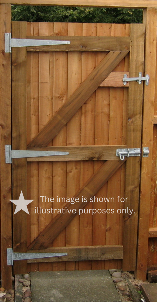 18" 450mm Plain Ring Gate Ironmongery Kit Zinc