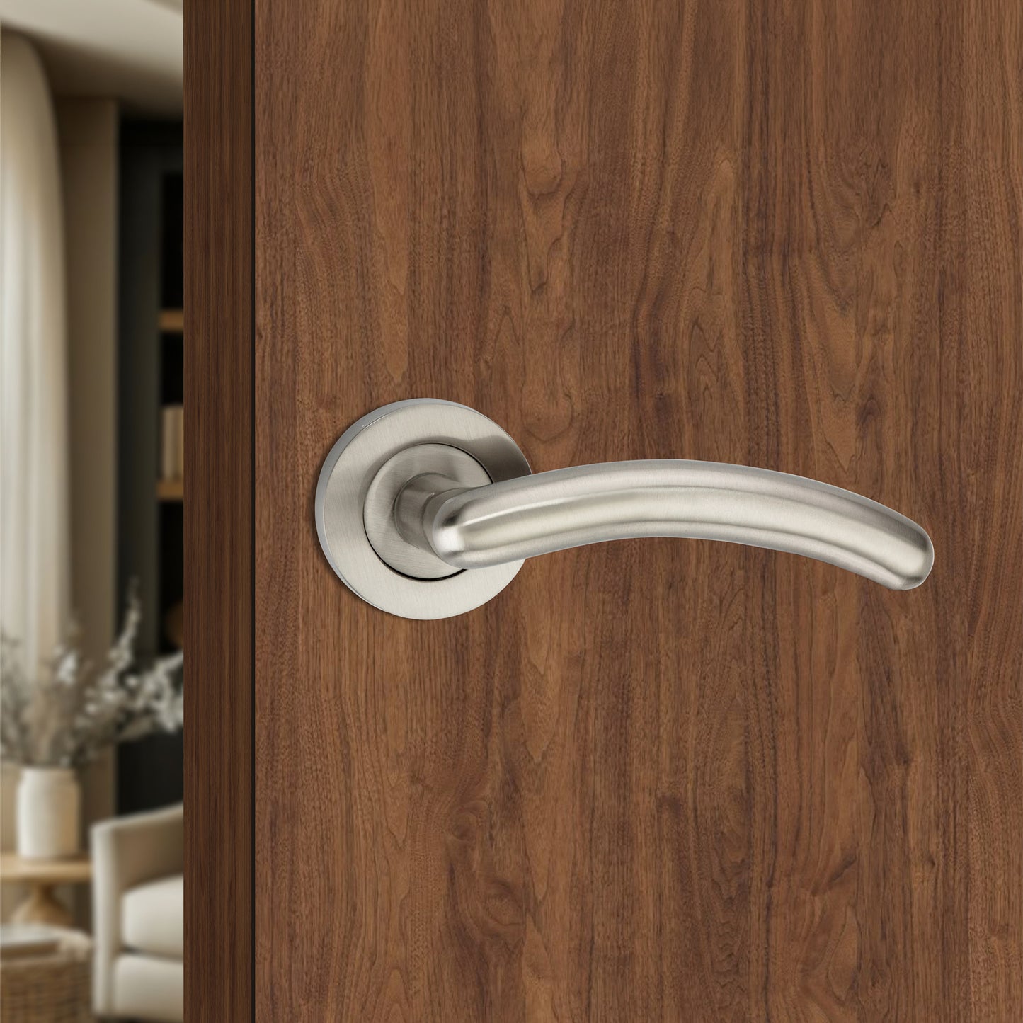 Lever on Rose Door Handle Home Decor