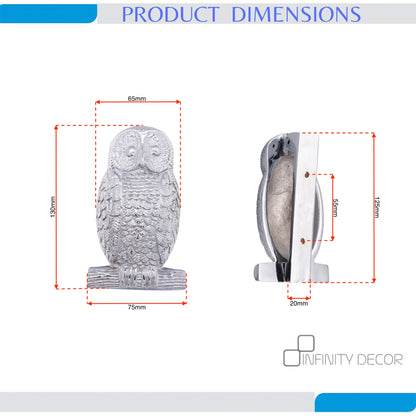 Polished Chrome Owl Door Knocker Home Decor