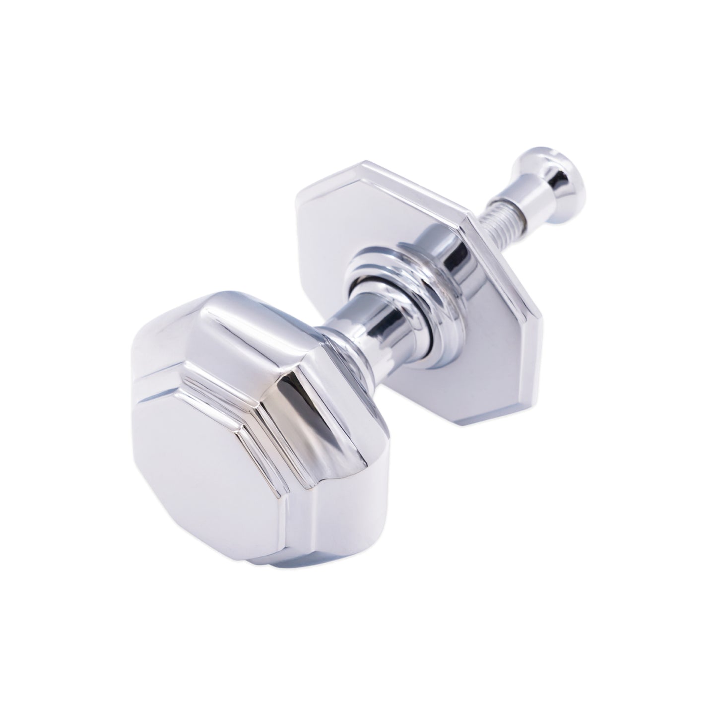 Polished Chrome Octagonal Centre Door Knob Home Decor
