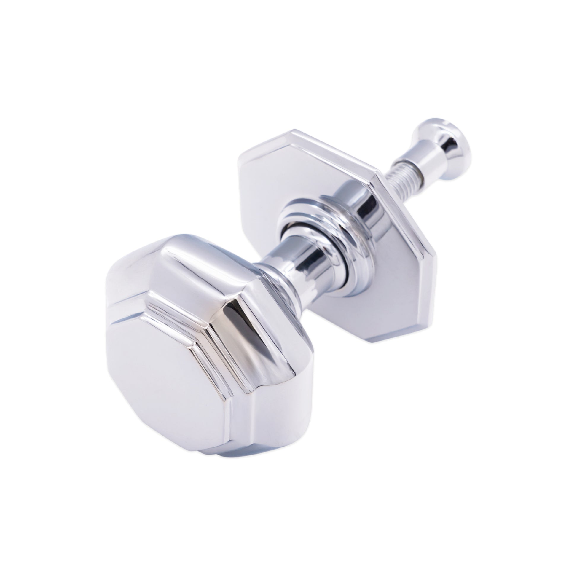 Polished Chrome Octagonal Centre Door Knob Home Decor