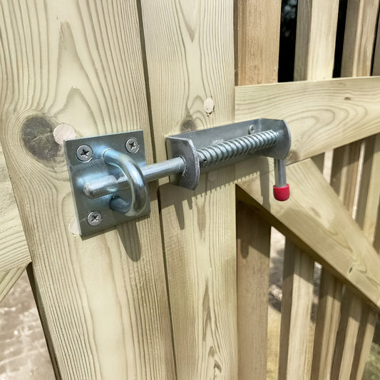 Spring Loaded Bolt Zinc 6" - 150mm
