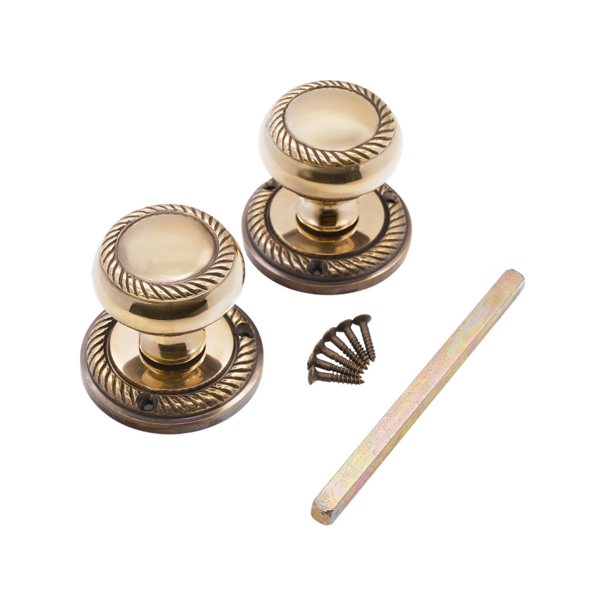 Aged Brass Georgian Mortice Door Knob Home Decor