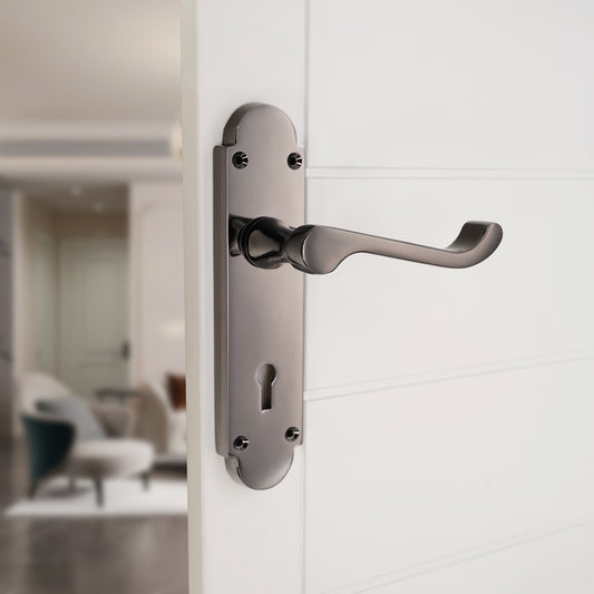 Oakley Lever on Backplate Lock Pack Black Nickel