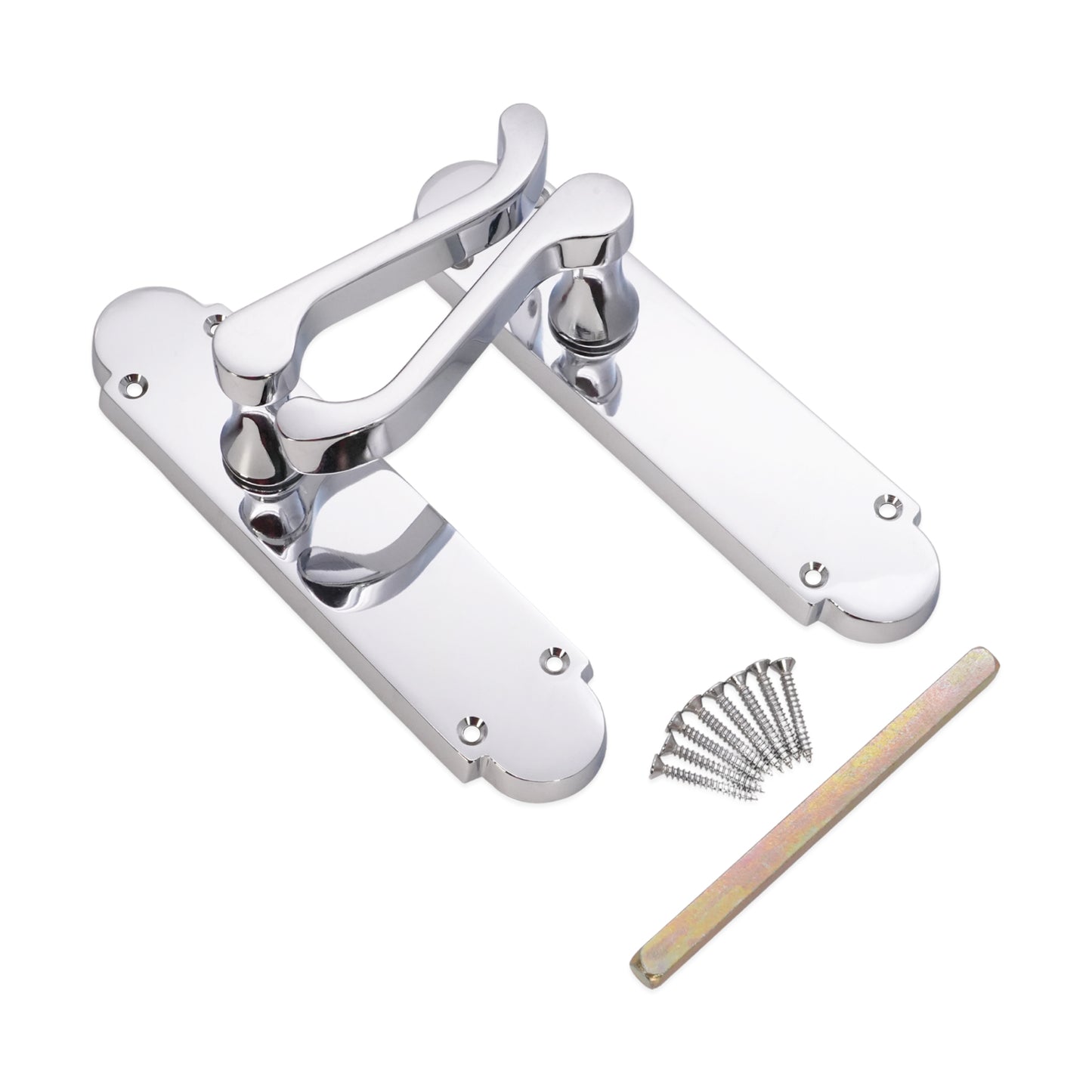 Polished Chrome Lever on Backplate Home Decor 