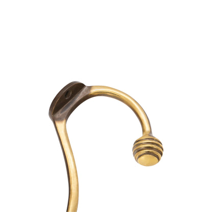 Crochet double en laiton vieilli en forme de ruche