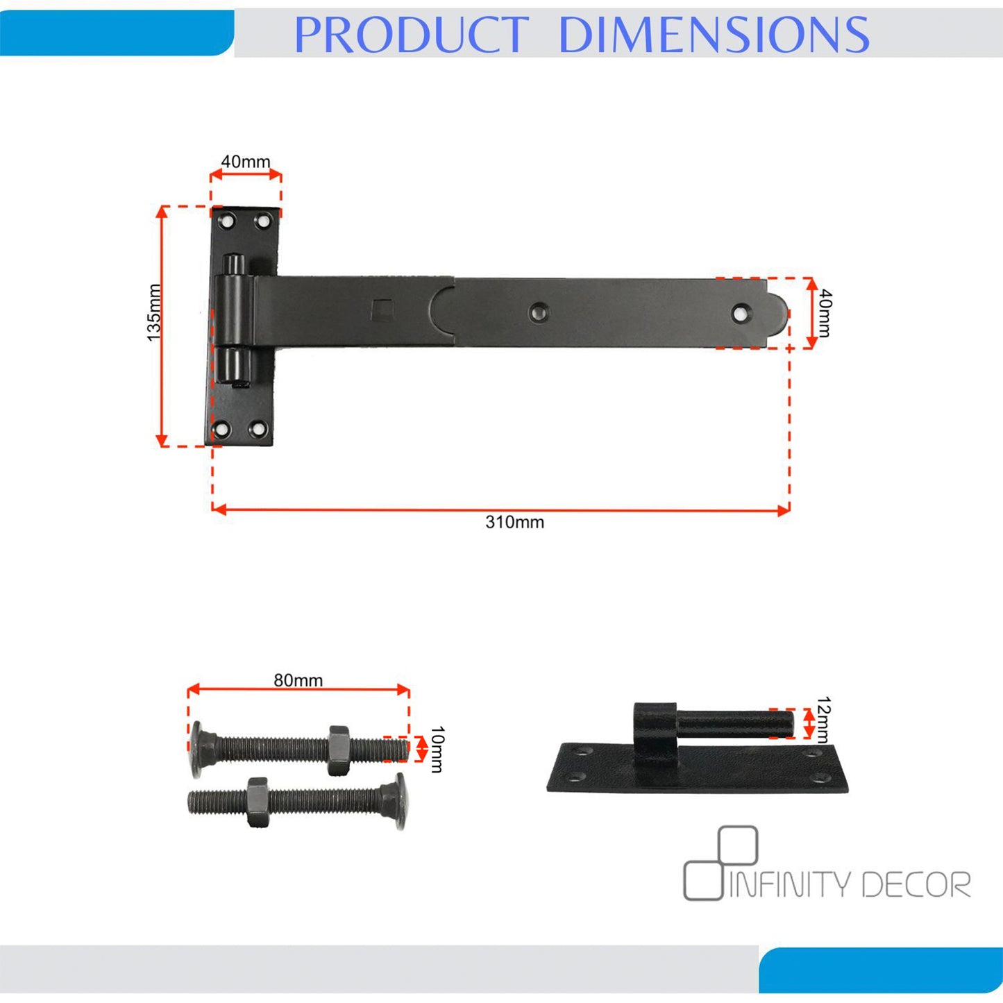 Straight Hook and Band Hinge Home Decor