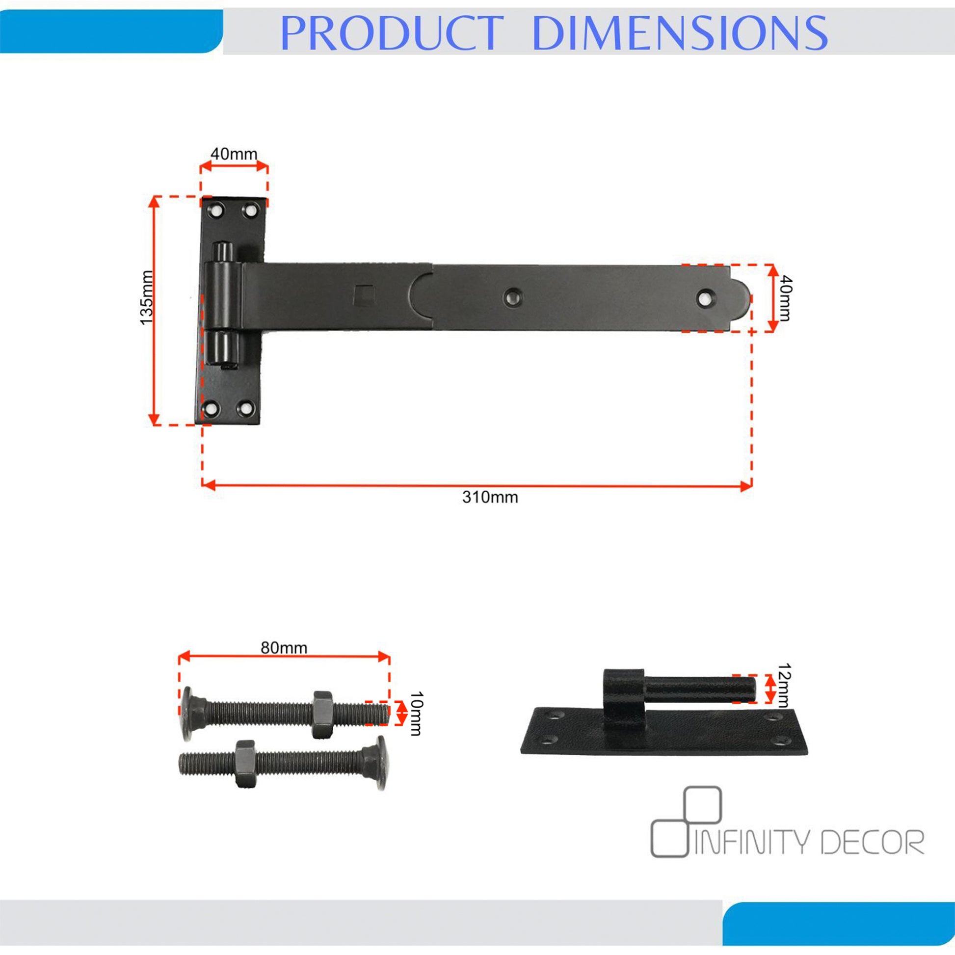 Straight Hook and Band Hinge Home Decor