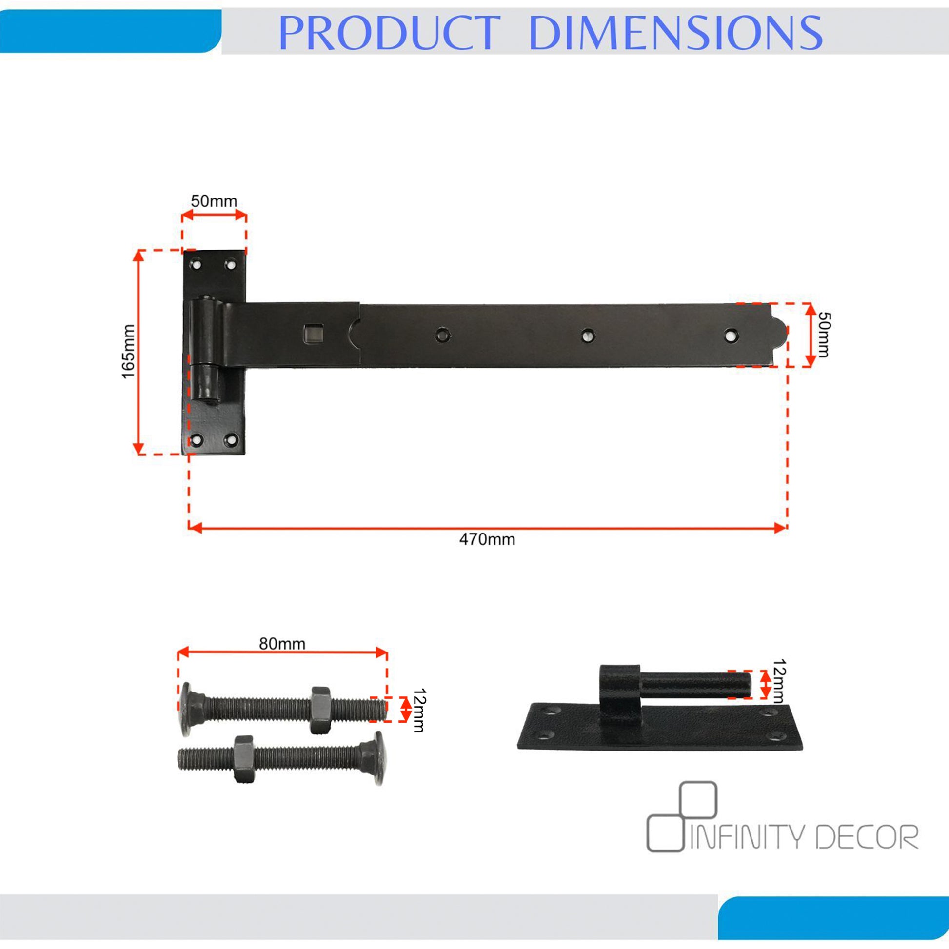 Straight Hook and Band Hinge Home Decor