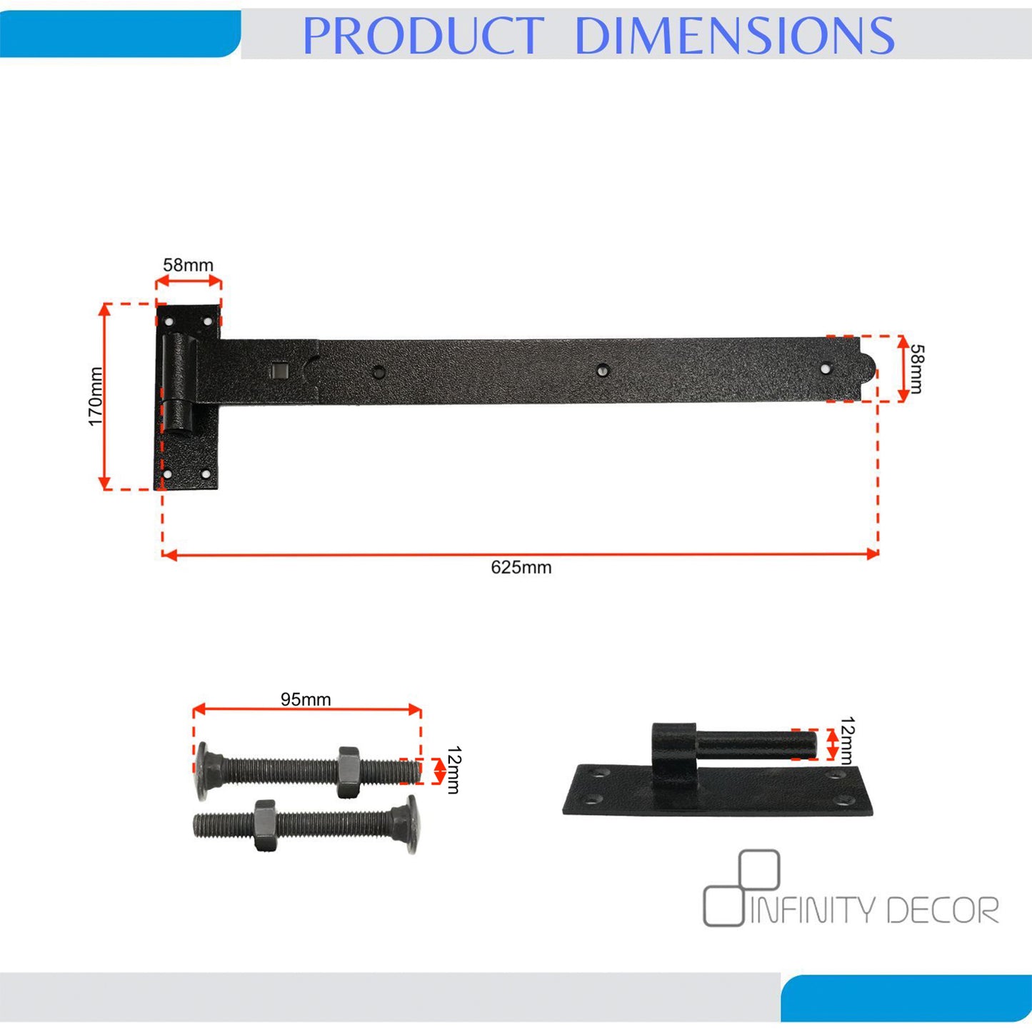 Straight Hook and Band Hinge Home Decor