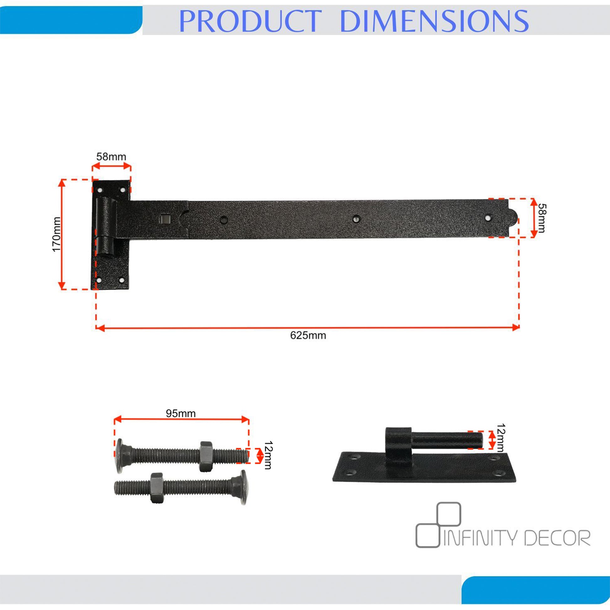 Straight Hook and Band Hinge Home Decor