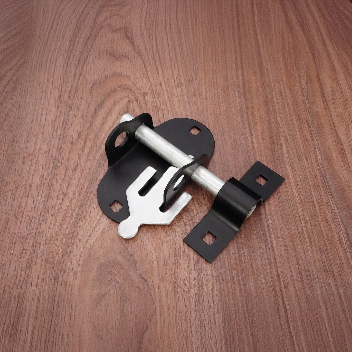 Black Iron Oval Pad Bolt Home Decor  