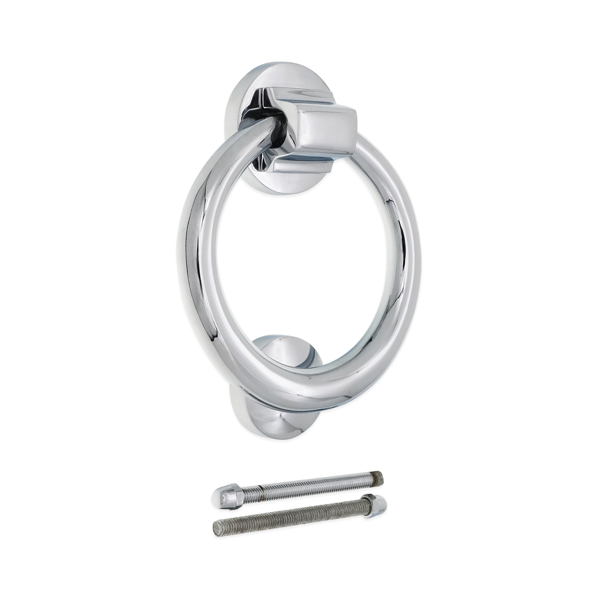 Polished Chrome Ring Door Knocker Home Décor