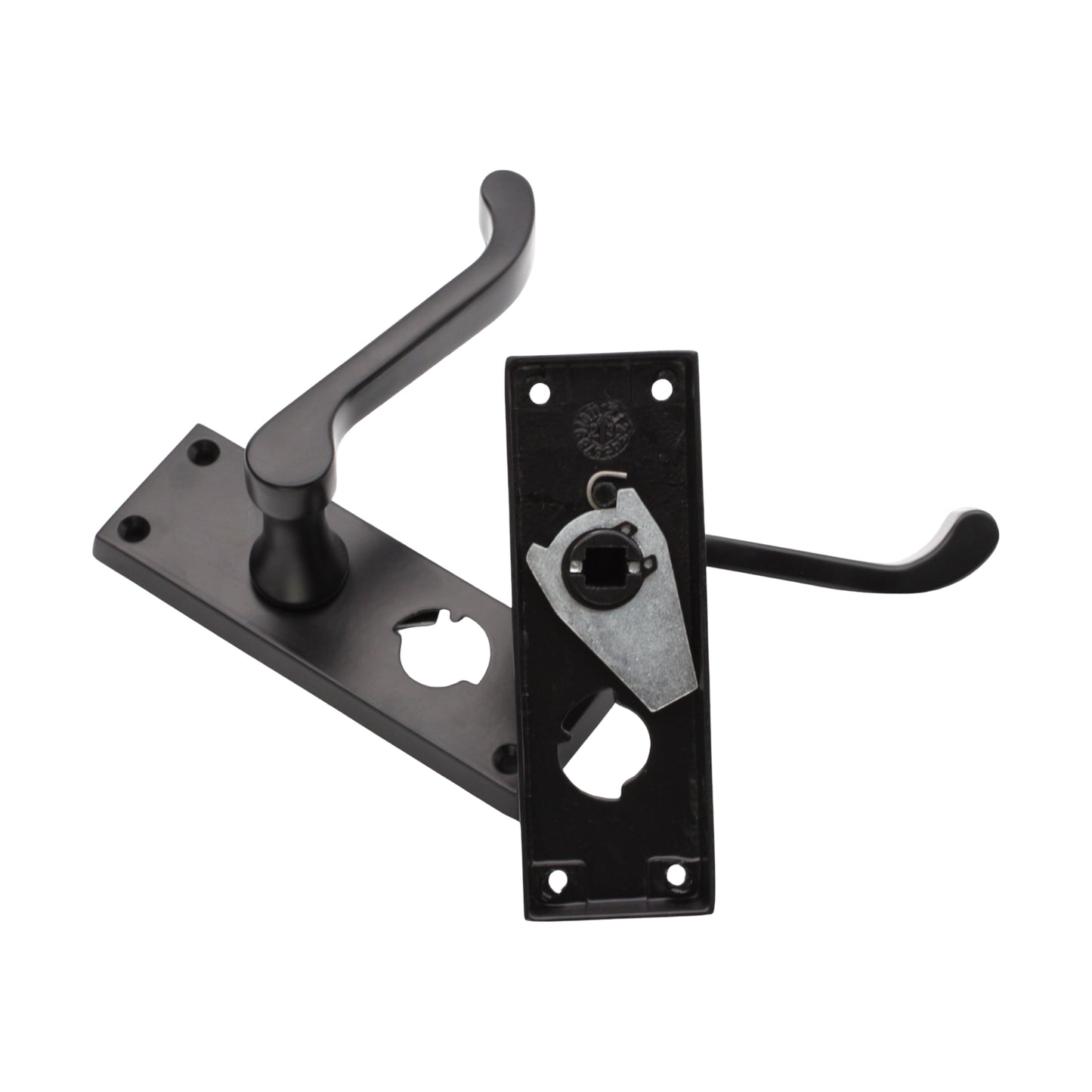 Lever on Backplate Door Handle Home Decor