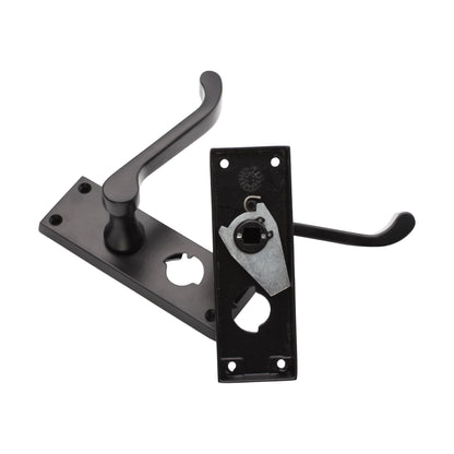 Lever on Backplate Door Handle Home Decor