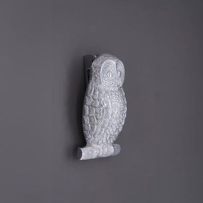 Polished Chrome Owl Door Knocker Home Decor