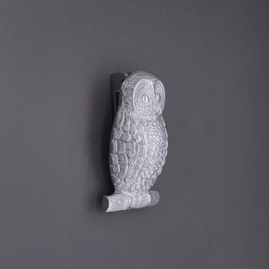 Owl Door Knocker Polished Chrome